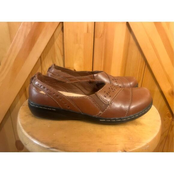 Clarks Evianna Fig Leather Slip On 26108336 Brown size 7.5M - Picture 3 of 7